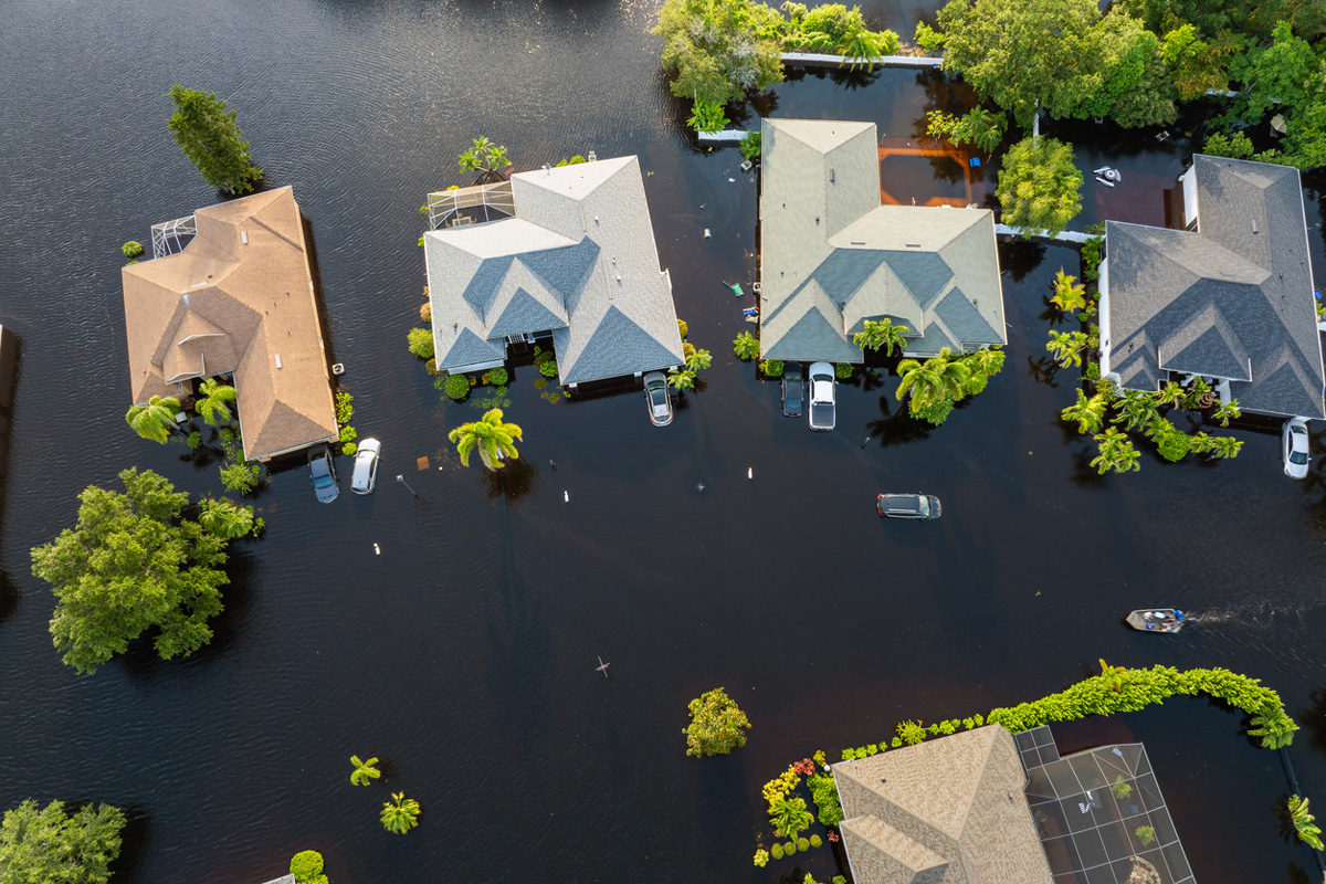 Hurricane Debby flooded homes and cars in Sarasota, Florida in August 2024.