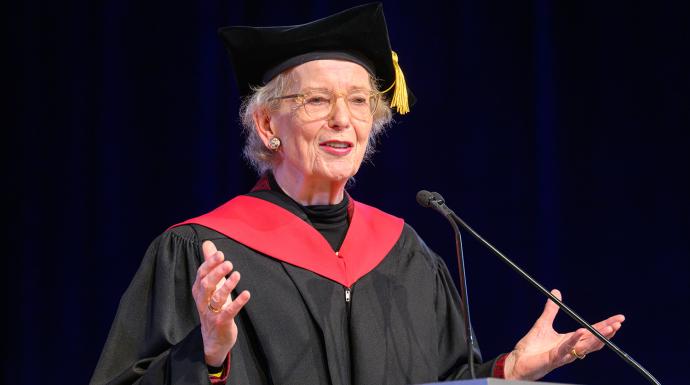 Mary Robinson urges MIT School of Architecture and Planning graduates to “find a way to lead”