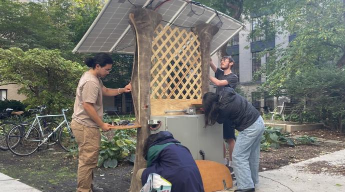 Resurrecting an MIT “learning by doing” tradition: NEET scholars install solar-powered charging station